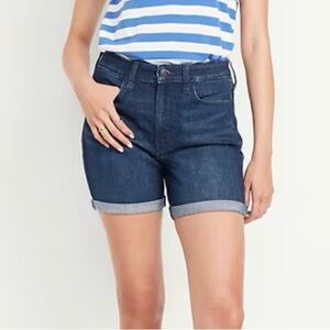 Old Navy High Rise Wow Cuffed Denim Shorts 4